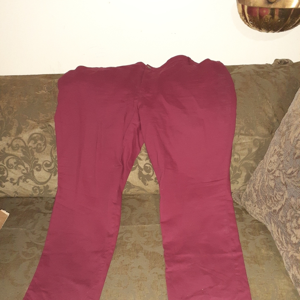 Lee Straight Leg Women's Plus Red Pants